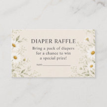 Tarjeta de rifa de pañales para baby shower de mar