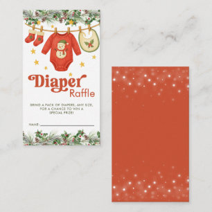 Recepción Tarjeta de rifa de pañales para baby shower de Nav