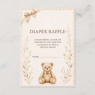 Recepción Tarjeta de rifa de pañales para baby shower de osi