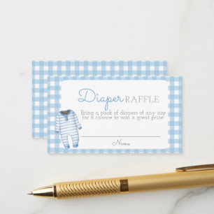 Recepción Tarjeta de rifa de pañales para baby shower de oso