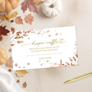 Recepción Tarjeta de rifa de pañales para baby shower de oto