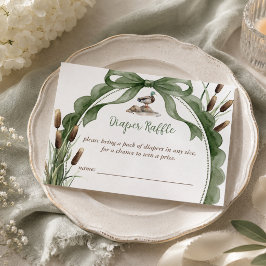 Recepción Tarjeta de rifa de pañales para baby shower de pat