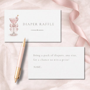 Recepción Tarjeta de rifa de pañales para baby shower de Pin