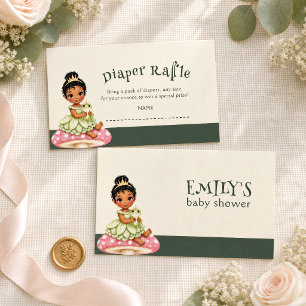 Recepción Tarjeta de rifa de pañales para baby shower de Pri
