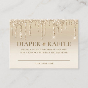 Recepción Tarjeta de rifa de pañales para baby shower Elegan