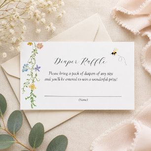 Recepción Tarjeta de Rifa de Pañales para Baby Shower Mama t