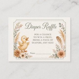 Recepción Tarjeta de rifa de pañales para Baby Sprinkle/Show