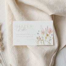 Tarjeta de rifa para baby shower "Baby In Bloom"