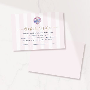 Recepción Tarjeta de Rifas de Pañales para Baby Shower Sea Y