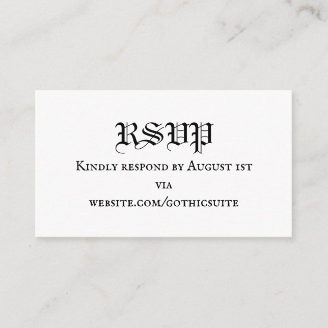 Recepción Tarjeta de RSVP (Anverso)