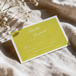 Recepción Tarjeta de RSVP Citrus Yellow Island Old Money