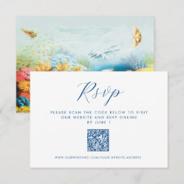 Recepción Tarjeta de RSVP de Acuario de Bajo el Mar con Códi