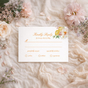 Recepción Tarjeta de RSVP de boda de jardín de verano de Ran