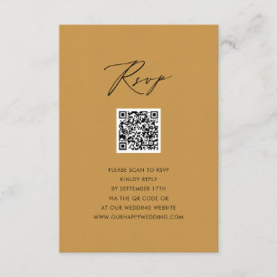 Recepción Tarjeta de RSVP de boda elegante en beige moderno