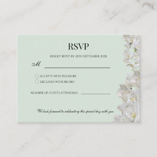 Recepción Tarjeta de RSVP de boda Flora elegante