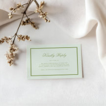 Tarjeta de RSVP en línea para finca Moss Green