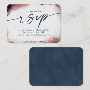 Recepción Tarjeta de RSVP para sitio web de boda abstracto b