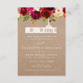 Recepción TARJETA DE SELECCIÓN DE TEMPLOS | Boda del Templo 