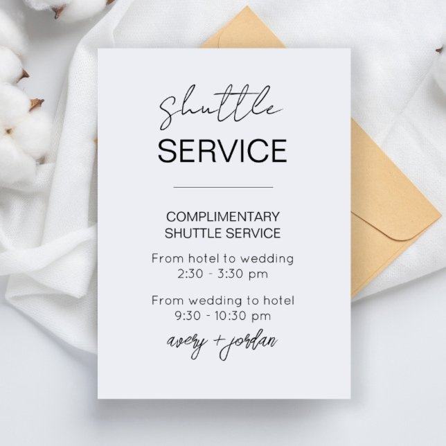 Recepción Tarjeta de Servicio de Autobús para Bodas (Subido por el creador)