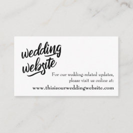 Recepción Tarjeta de sitio web de boda BW con tipografía min