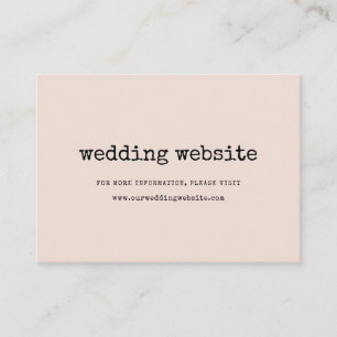 Recepción Tarjeta de sitio web de boda de máquina de escribi