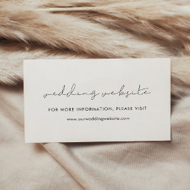 Recepción Tarjeta de sitio web de boda manuscrita minimalist