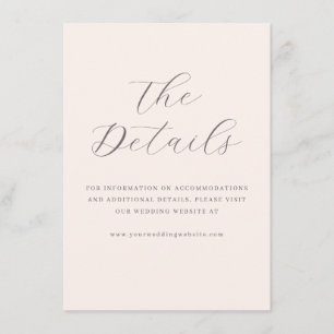 Recepción Tarjeta de sitio web de boda minimalista beige ele