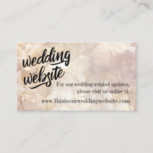 Recepción Tarjeta de sitio web de boda romántica, vintage y 