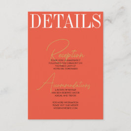 Recepción Tarjeta de sobre audaz y retro