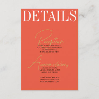 Recepción Tarjeta de sobre audaz y retro