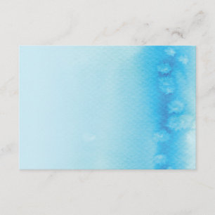 Recepción TARJETA DE SOBRE :: azul acuarela ombre