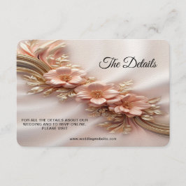 Recepción Tarjeta de Sobre con Detalle Floral de Naranja Mel