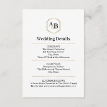 Tarjeta de Sobre con Monograma Imperial Luxe