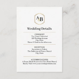 Recepción Tarjeta de Sobre con Monograma Imperial Luxe