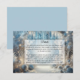 Recepción Tarjeta de Sobre de Boda de Bosque Nevado Brillant