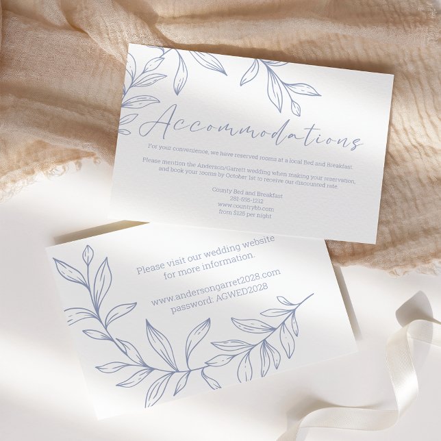 Recepción Tarjeta de Sobre de Boda de Flores de Vinca menor (Subido por el creador)