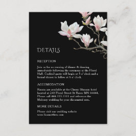 Recepción Tarjeta de sobre de boda de magnolia de arte fino