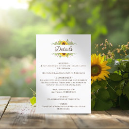 Recepción Tarjeta de Sobre de Boda Floral Boho Girasoles