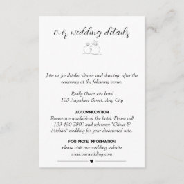 Recepción Tarjeta de Sobre de Diseño Minimal Elegante