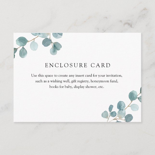 Recepción Tarjeta de Sobre de Eucalipto Dólar de Plata (Anverso)