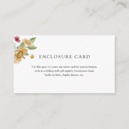 Recepción Tarjeta de Sobre de Girasol Rústico