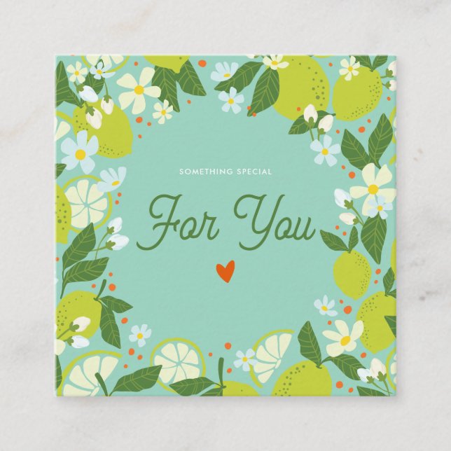 Recepción Tarjeta de Sobre de Jardín de Cítricos - Tarjeta d (Anverso)