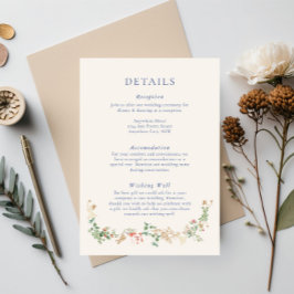 Recepción Tarjeta de Sobre de Jardín de Flores Silvestres El