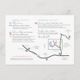 Recepción Tarjeta de sobre de mapa personalizado: PARA ALEXI
