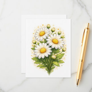 Recepción Tarjeta de Sobre Floral Daisy