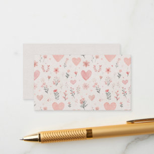 Recepción Tarjeta de Sobre Hearts & Florals