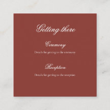Tarjeta de Sobre para Boda Burnt Orange Roccoco