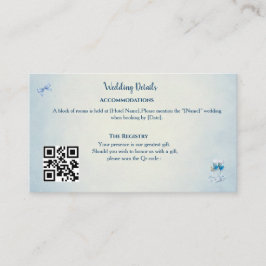 Recepción Tarjeta de Sobre Personalizada Algo Azul