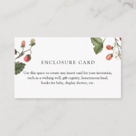 Recepción Tarjeta de sobre personalizado de fresa dulce y ba