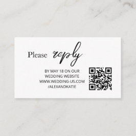 Recepción Tarjeta de Sobre Simple y Elegante con Código QR M